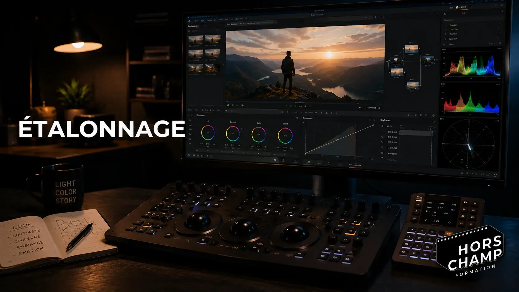 Illustration de l’article « Formation étalonnage à Paris : maîtrisez DaVinci Resolve » — Étalonnage